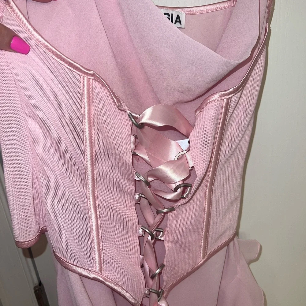 I.AM.GIA Pink Ruffle Dress - Picture 2 of 4